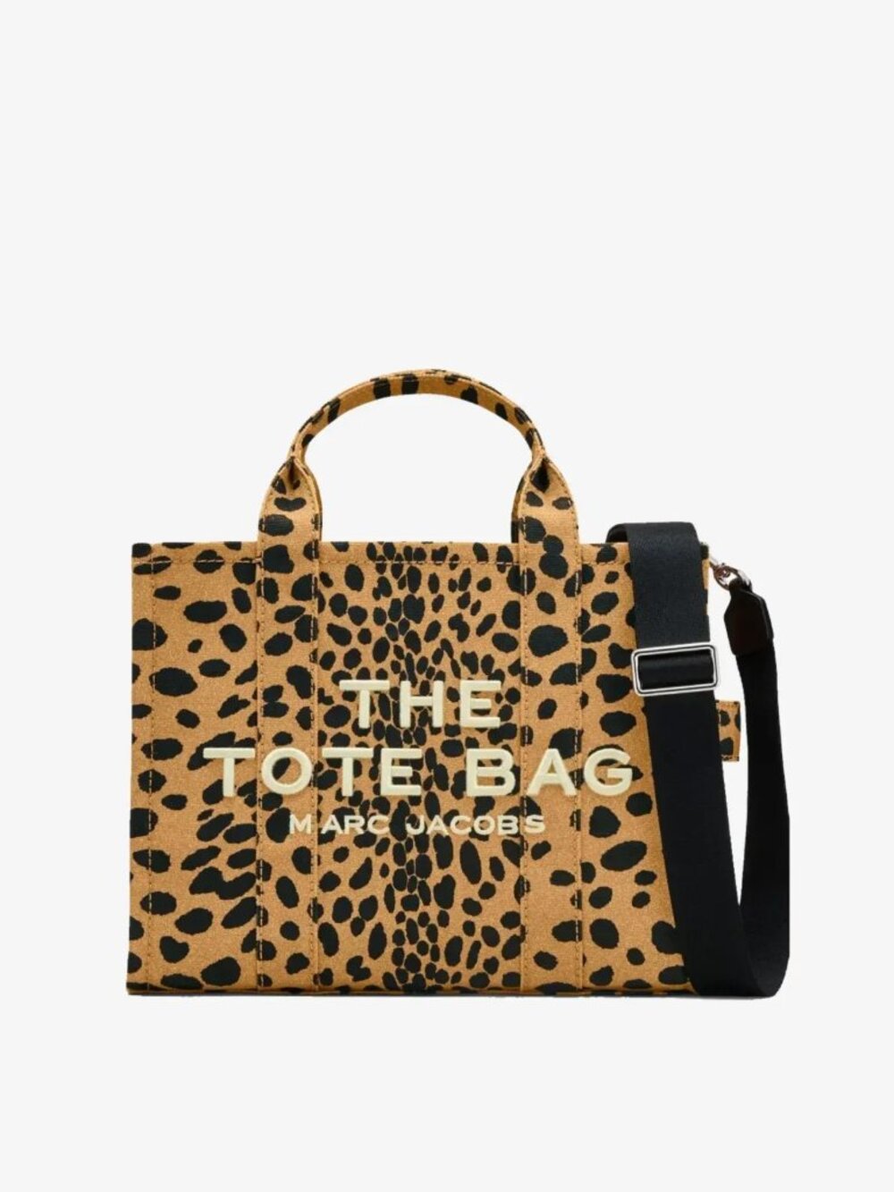 Marc Jacobs Women’s The Medium Cheetah Canvas Tote Bag - Black